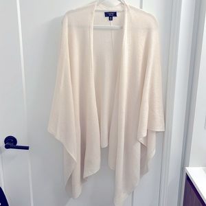 100% Cashmere Charter Club Luxury Wrap, Cream, One Size